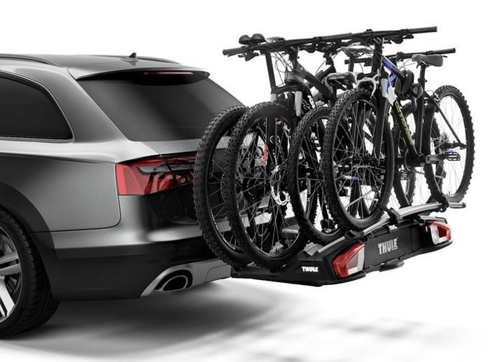 Thule VeloSpace with 4 bikes fitted